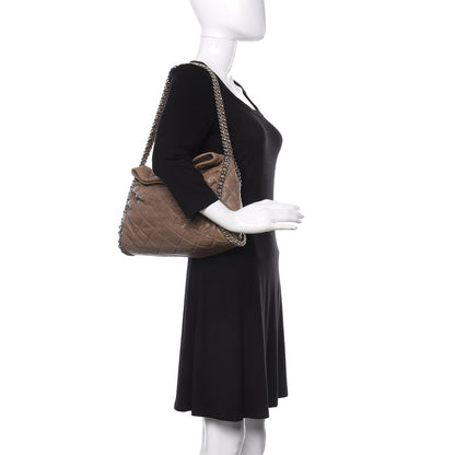 Chanel Washed Lambskin Chain Around Hobo Taupe 2 of 10