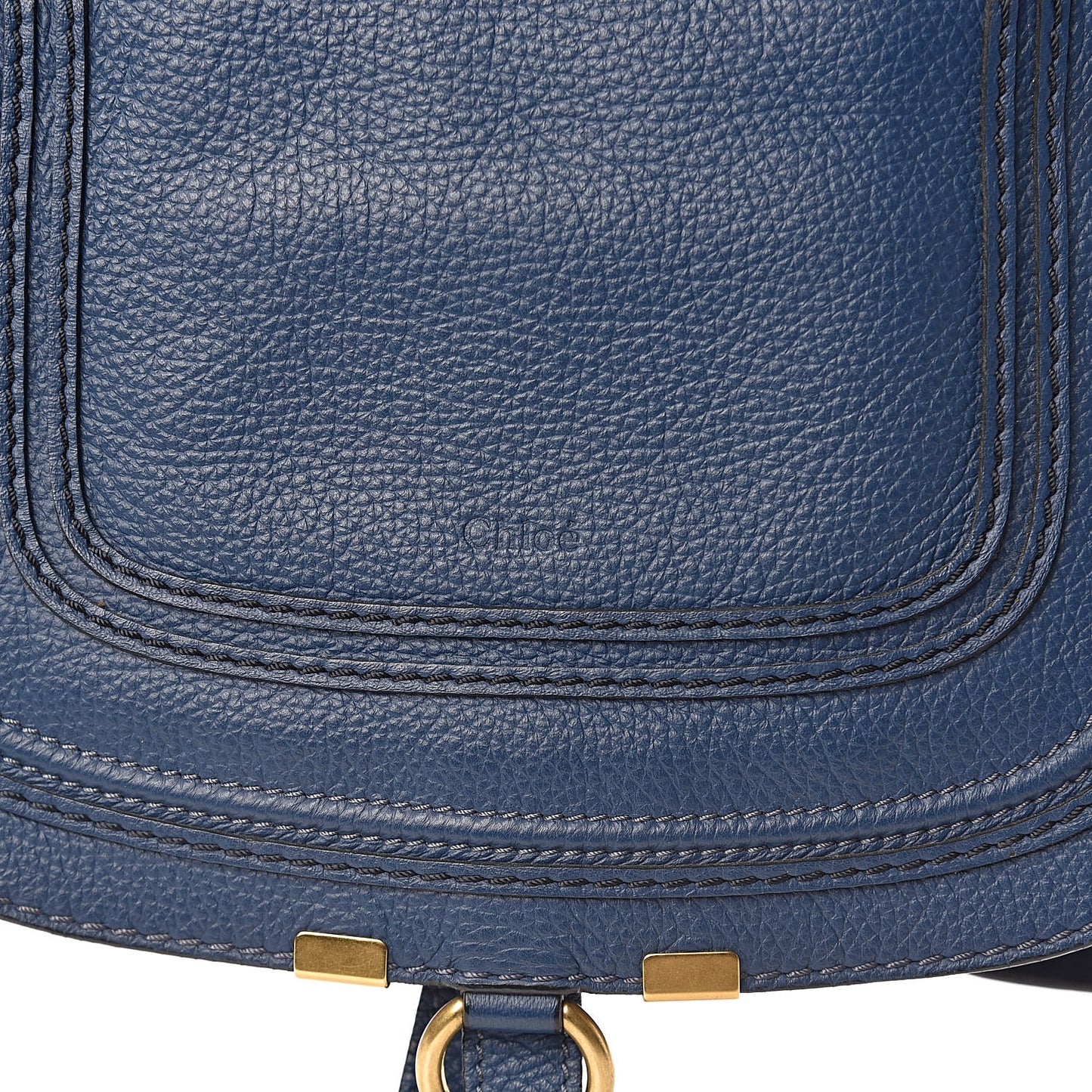 Calfskin Medium Marcie Satchel Royal Navy