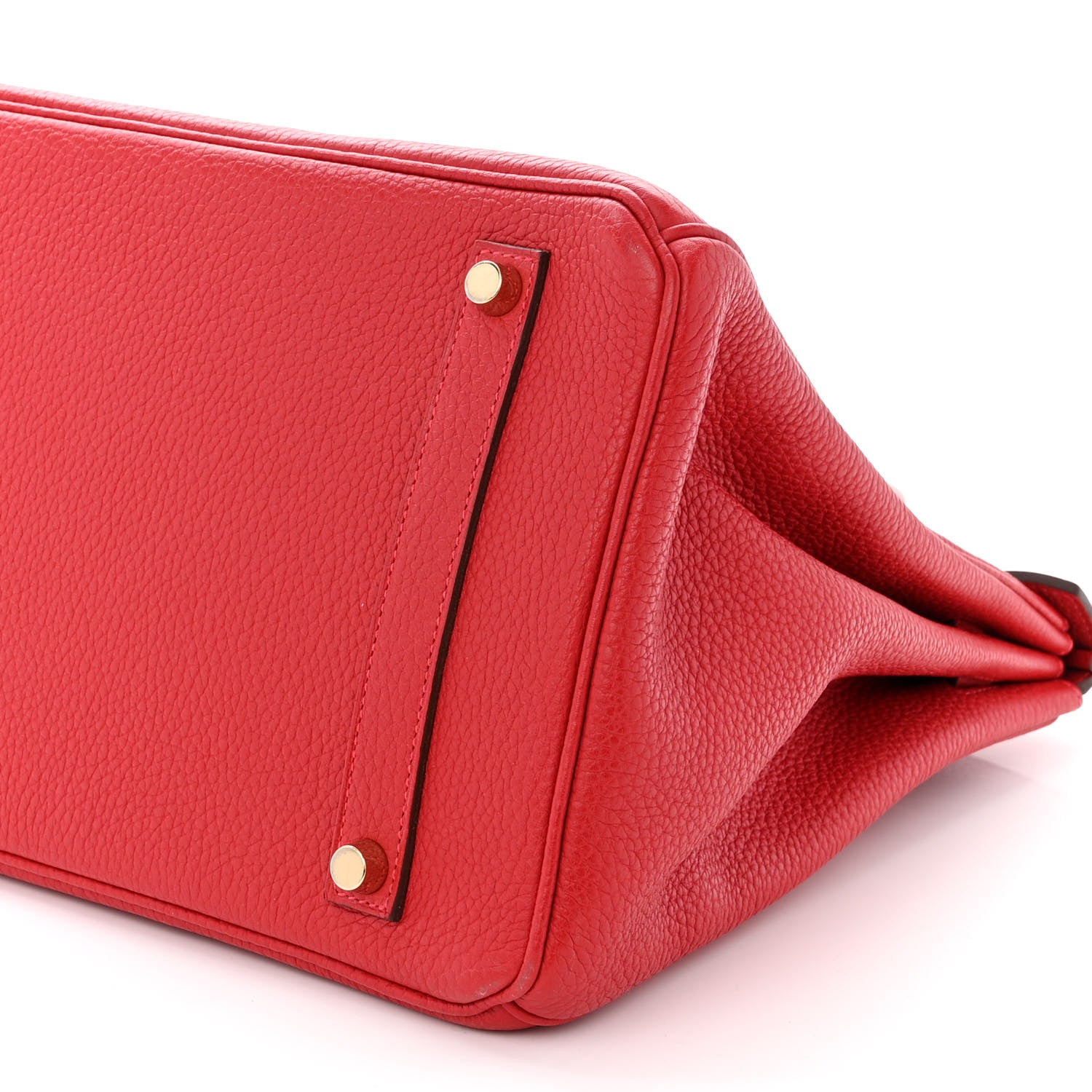 Hermes Taurillon Clemence Birkin 35 Rouge Casaque 10 of 12