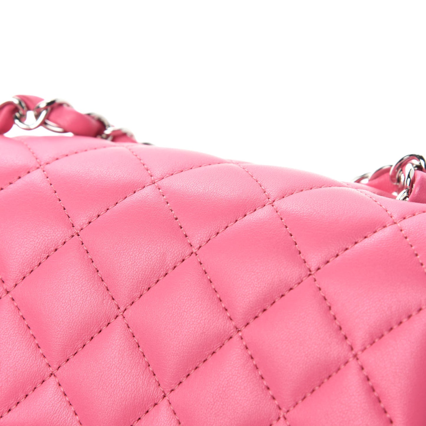 Lambskin Quilted Mini Square Flap Pink