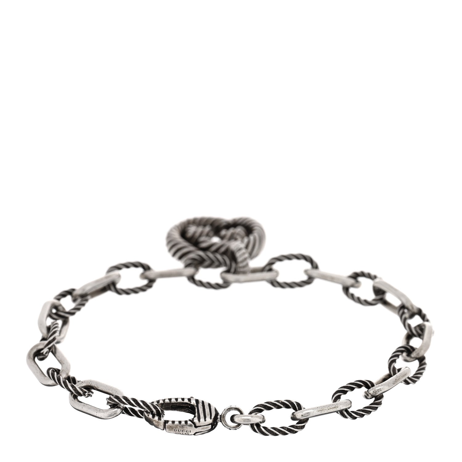 Gucci Sterling Silver Interlocking G Charm Bracelet 2 of 3