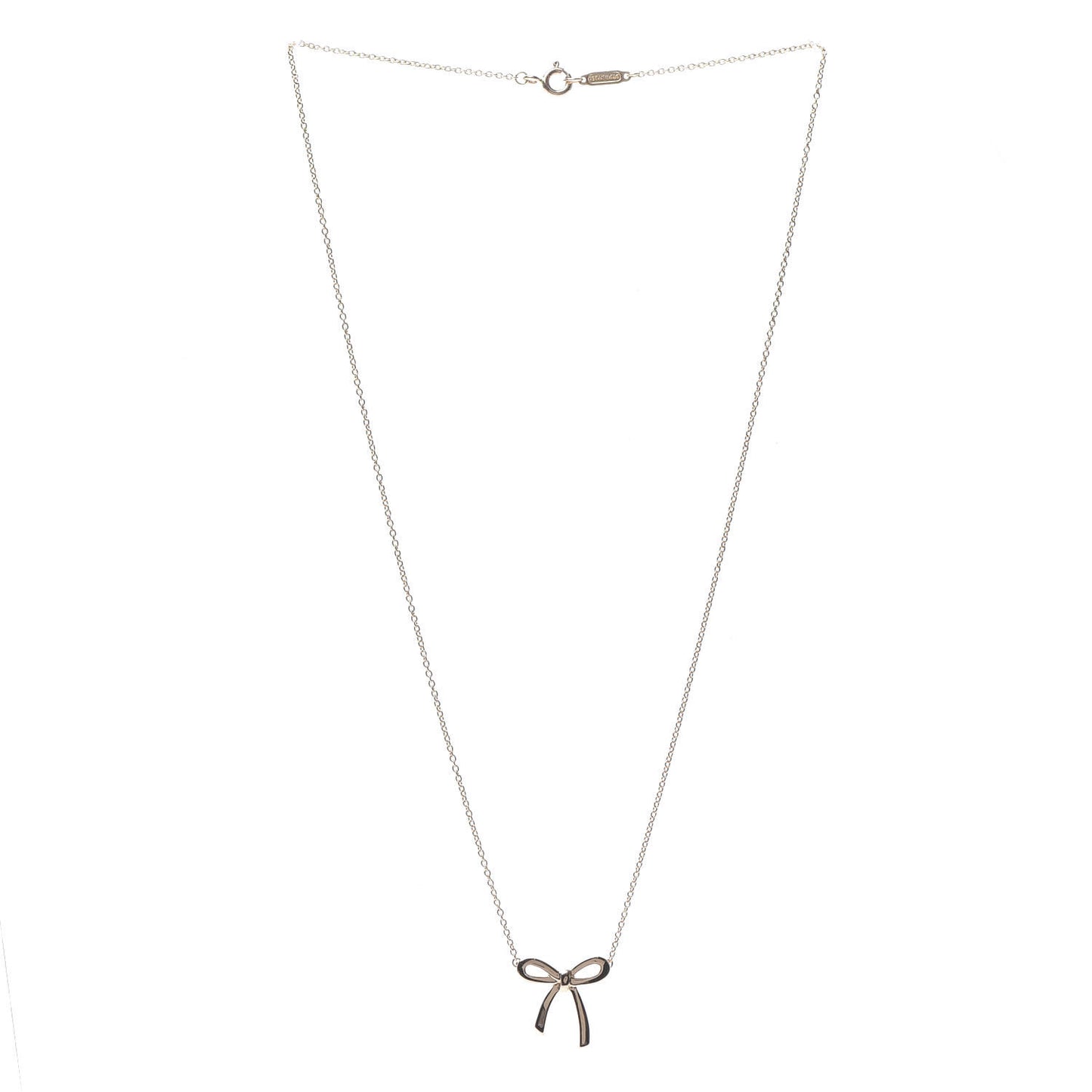18K Rose Gold Mini Bow Pendant Necklace