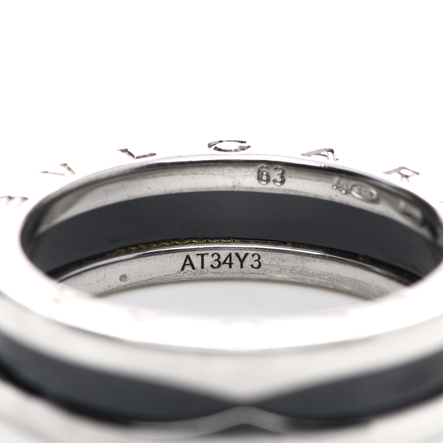 Bulgari Sterling Silver Ceramic Save The Children One-Band Ring 63 10.25 5 of 6