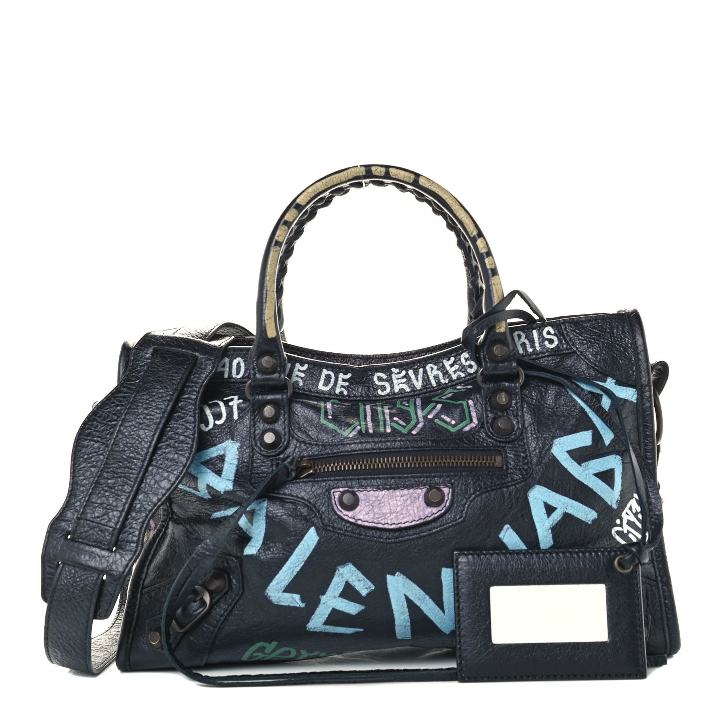 Agneau Graffiti All Over Classic Hardware S City Black Multicolor