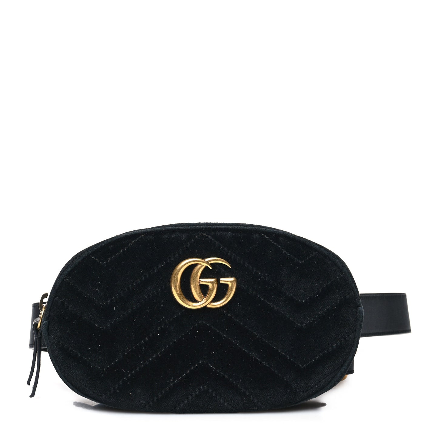 Velvet Matelasse GG Marmont Belt Bag 95 38 Black