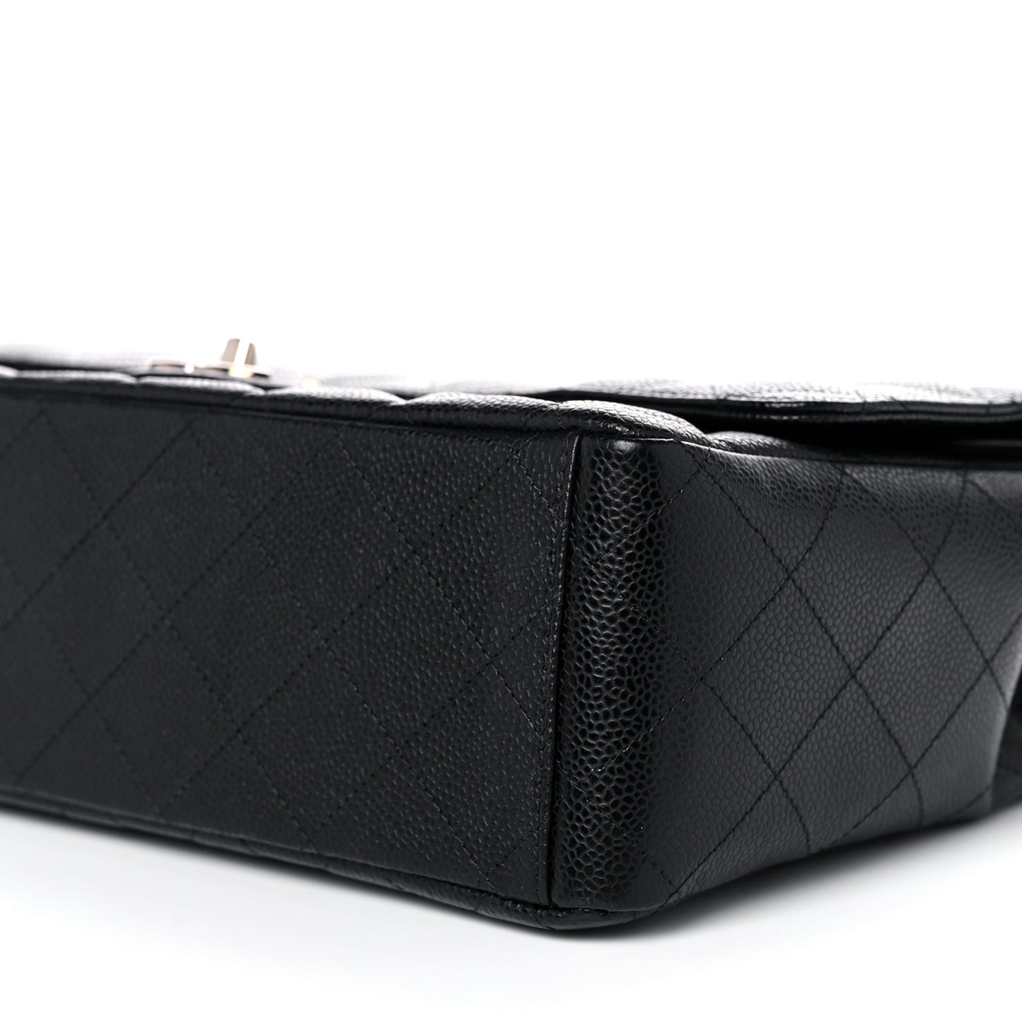 Caviar Quilted Maxi Double Flap Black