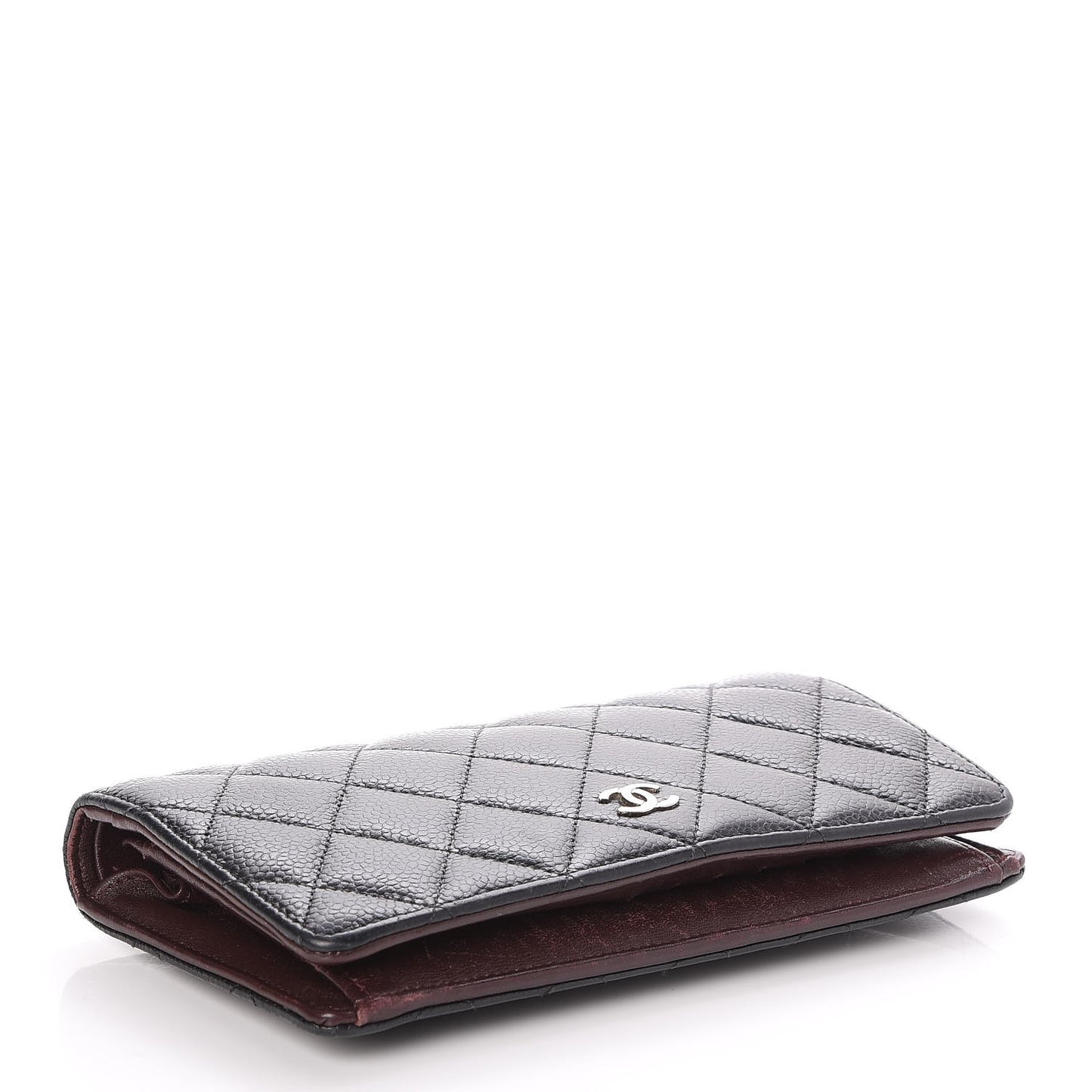 Caviar Quilted Yen Wallet Black