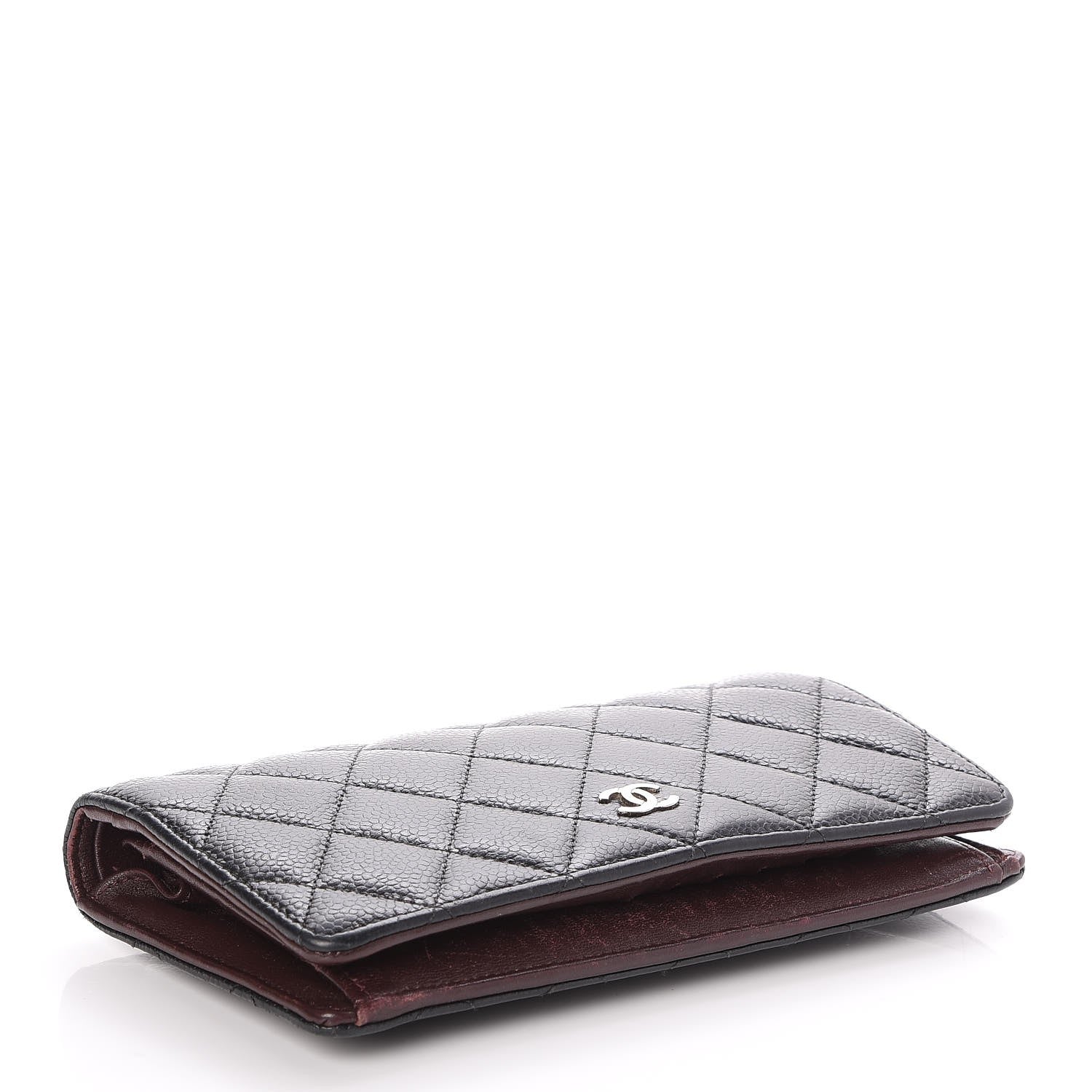 Chanel Caviar Quilted Yen Wallet Black 4 of 9