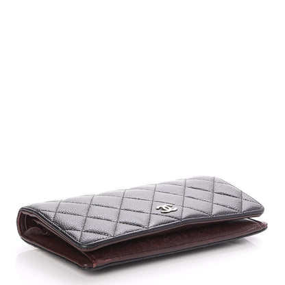 Chanel Caviar Quilted Yen Wallet Black 4 of 9