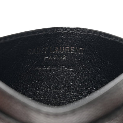 Saint Laurent Grain De Poudre Monogram Credit Card Case Black 6 of 8
