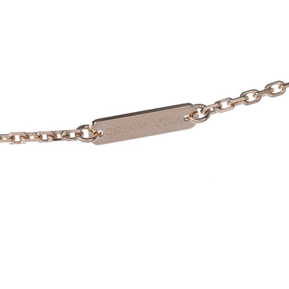 Van Cleef & Arpels 18K Yellow Gold Mother of Pearl Vintage Alhambra Pendant Necklace 7 of 8