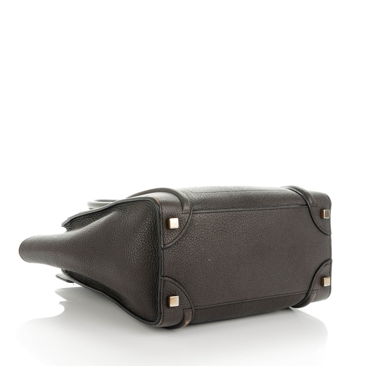 Celine Goatskin Micro Luggage Dark Taupe 4 of 10
