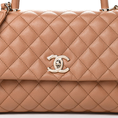 Chanel Caviar Quilted Small Coco Handle Flap Brown 8 of 11
