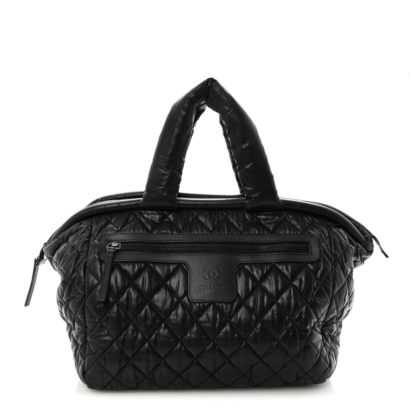 Nylon Quilted Medium Coco Cocoon Tote Black