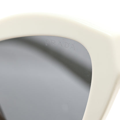 Prada Acetate Logo Butterfly Sunglasses SPR A02 White 7 of 8