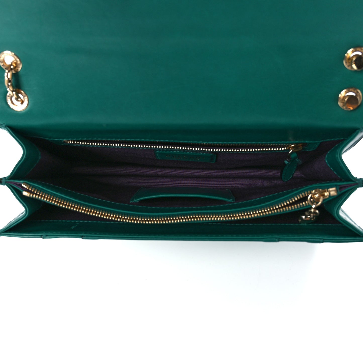 Calfskin Serpenti Forever Shoulder Bag Emerald Green