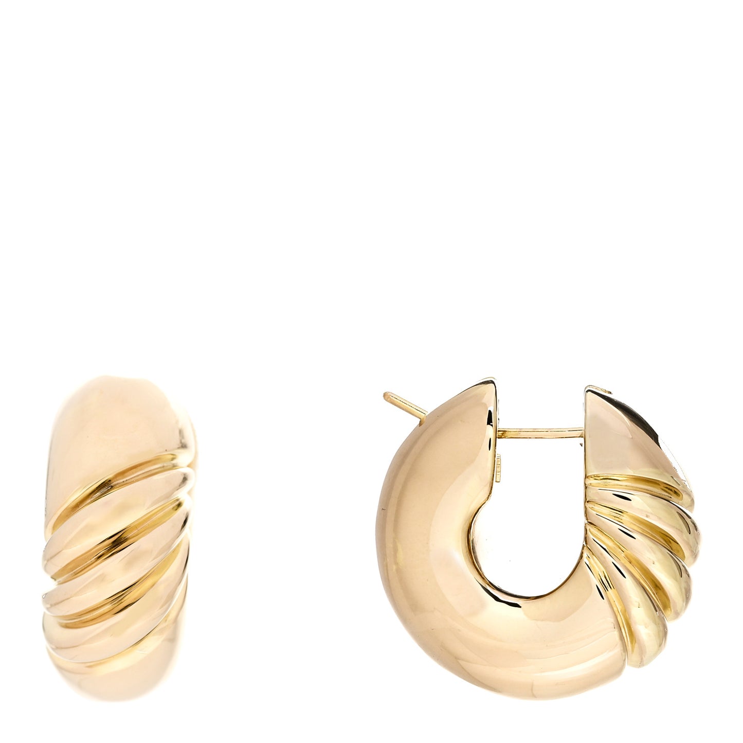 18K Yellow Gold 11mm Cable Classics Hoop Earrings