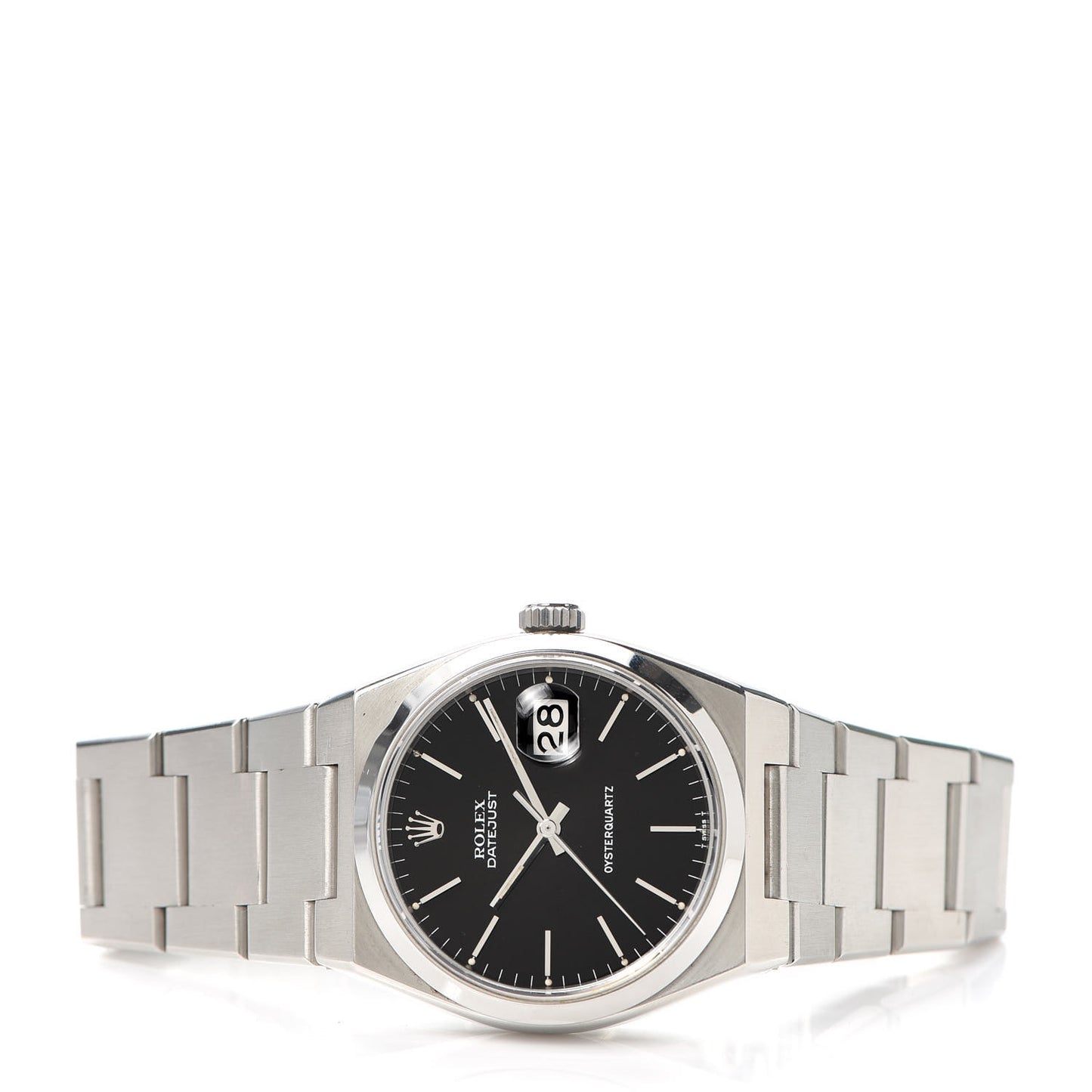 Stainless Steel 36mm Oysterquartz Datejust Watch Black 17000