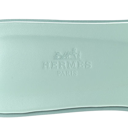 Hermes Epsom Oran Sandals 37 Vert Embrun 8 of 8