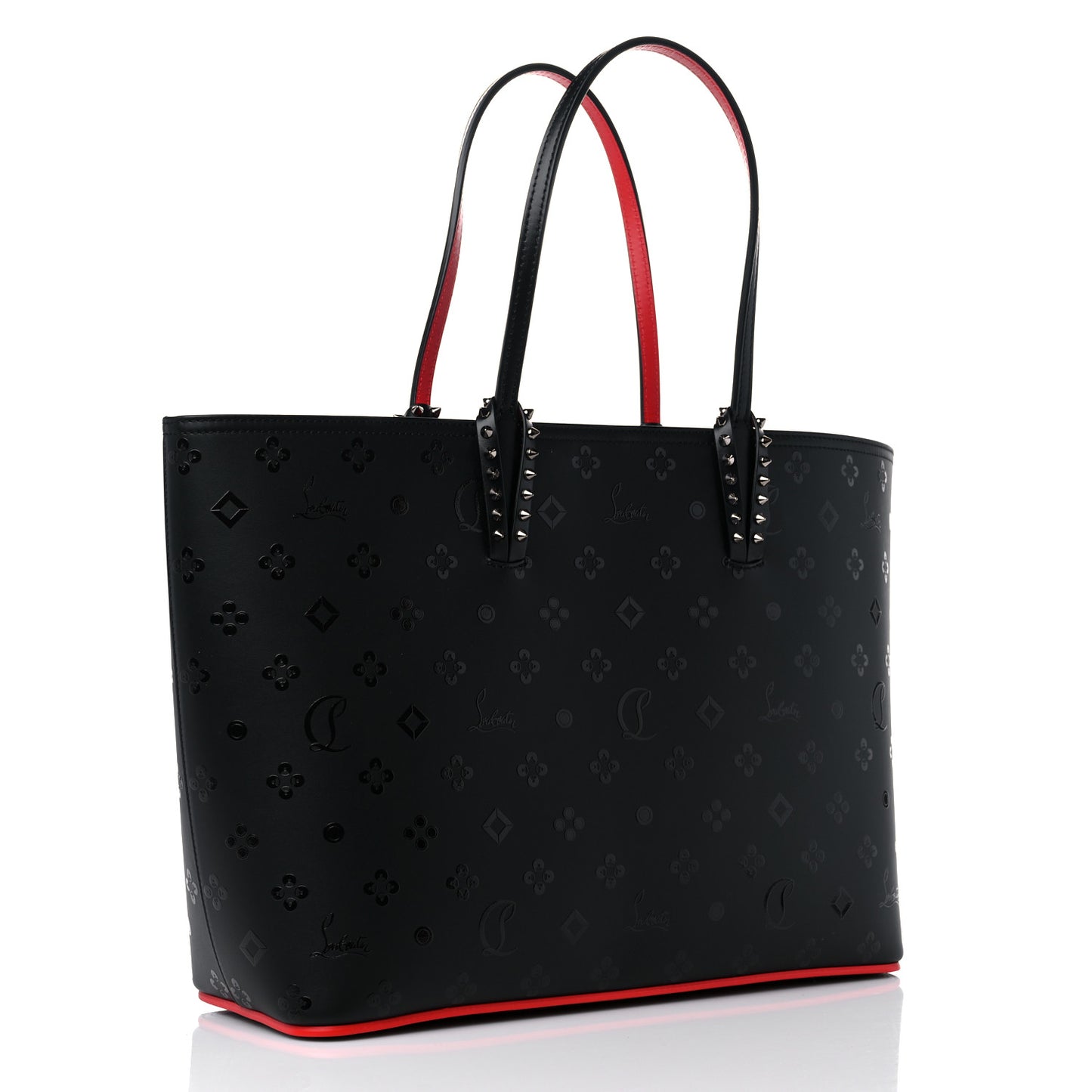 Calfskin Loubinthesky East West Cabata Tote Black