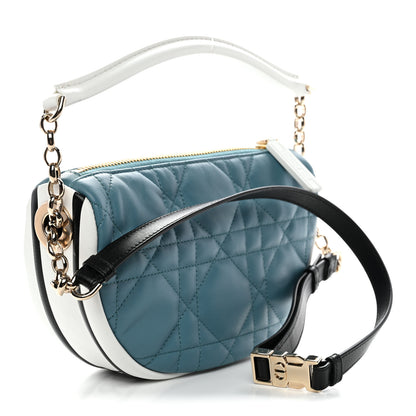 Christian Dior Lambskin Cannage Small Dior Vibe Hobo Bag Cloud Blue 3 of 10
