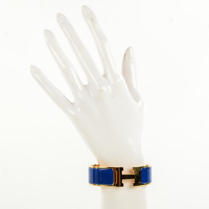 Hermes Enamel Wide Clic Clac H Bracelet GM Royal Bleu 2 of 7