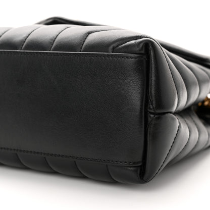 Saint Laurent Calfskin Y Quilted Monogram Small Loulou Chain Satchel Black 10 of 13