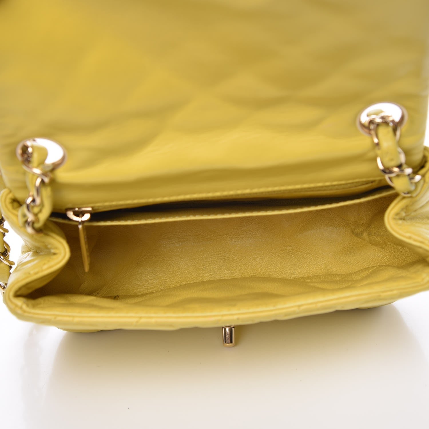 Chanel Lambskin Quilted Mini Square Flap Yellow 7 of 9