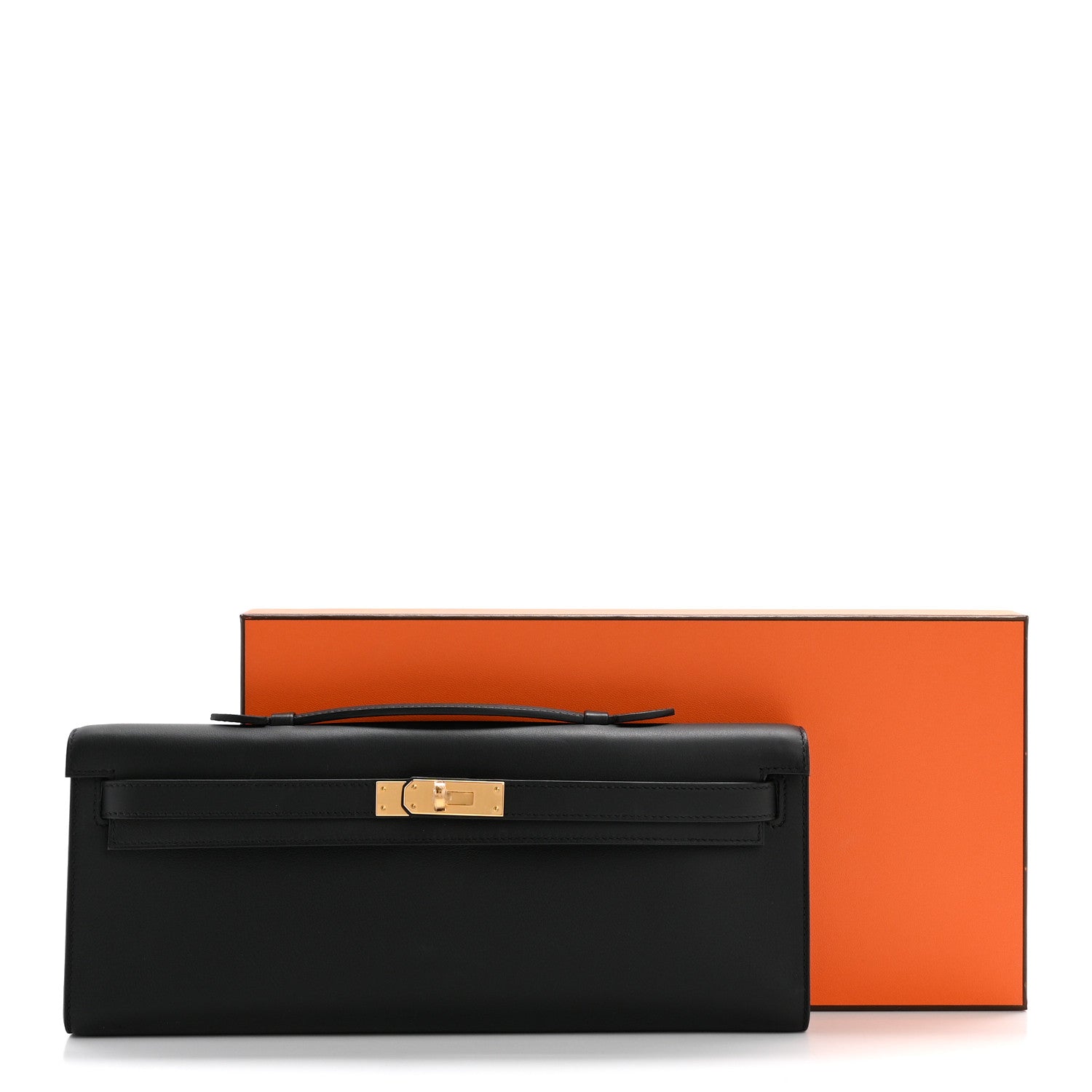 Hermes Swift Kelly Cut Clutch Pochette Black 7 of 7