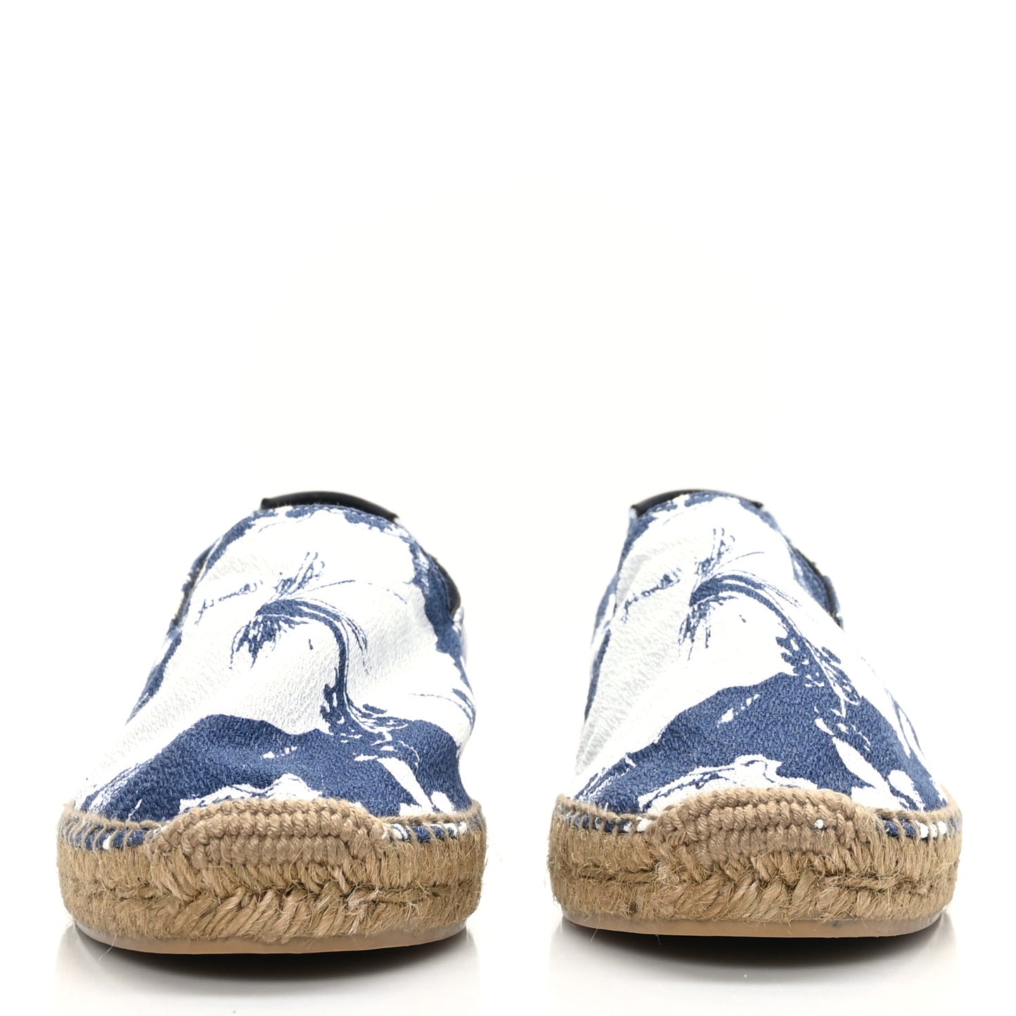 Hawaiian Print Canvas Espadrilles 39 Bianco Blue Black