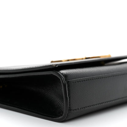Saint Laurent Grain De Poudre Small Monogram Kate Satchel Black 8 of 9