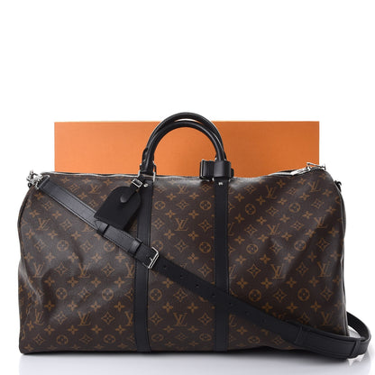 Louis Vuitton Monogram Macassar Keepall Bandouliere 55 8 of 8