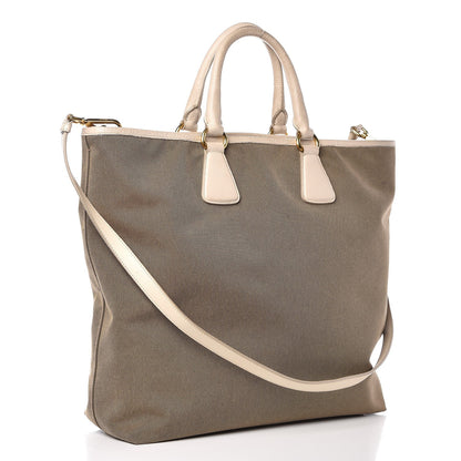 Prada Jacquard Logo Tote Corda Talco 4 of 16