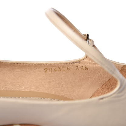 Gucci Patent Cork Eilin Striped Wedge Sandals 38.5 Nude 8 of 8
