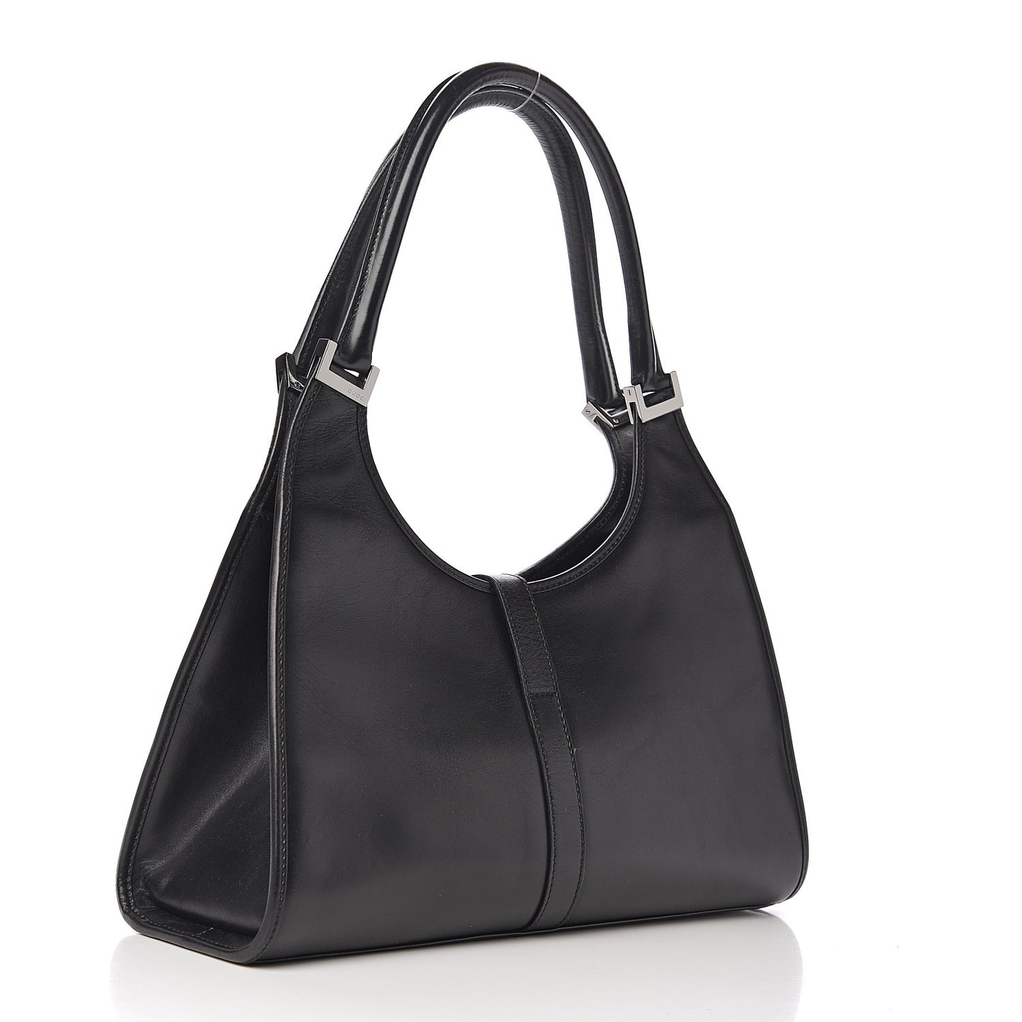 Calfskin Bardot Hobo Black
