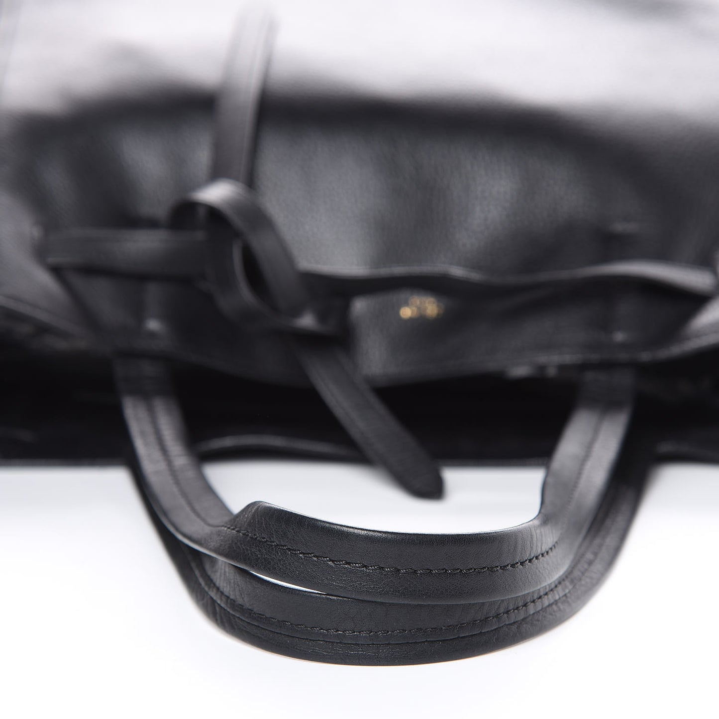 Soft Grained Calfskin Small Belt Cabas Phantom Black