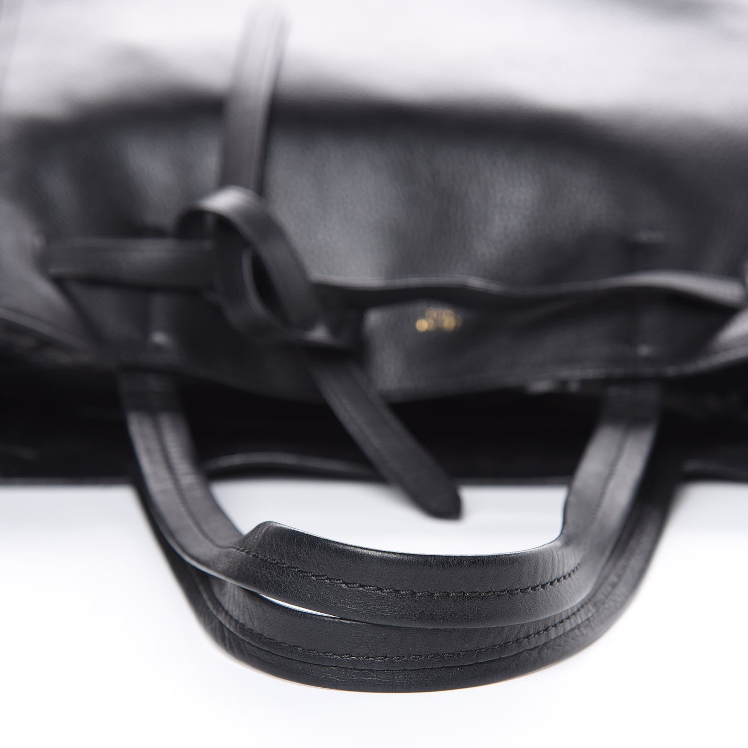 Celine Soft Grained Calfskin Small Belt Cabas Phantom Black 10 of 15