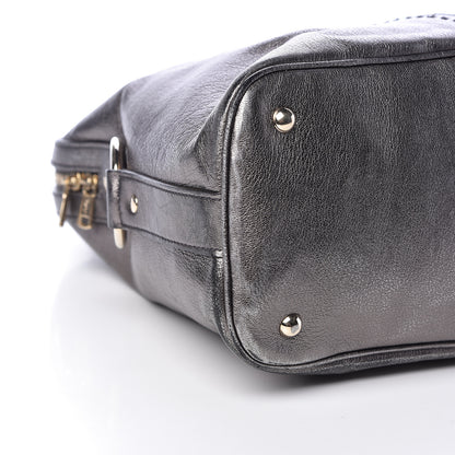 Saint Laurent Metallic Calfskin Oversized Muse Gunmetal 12 of 26