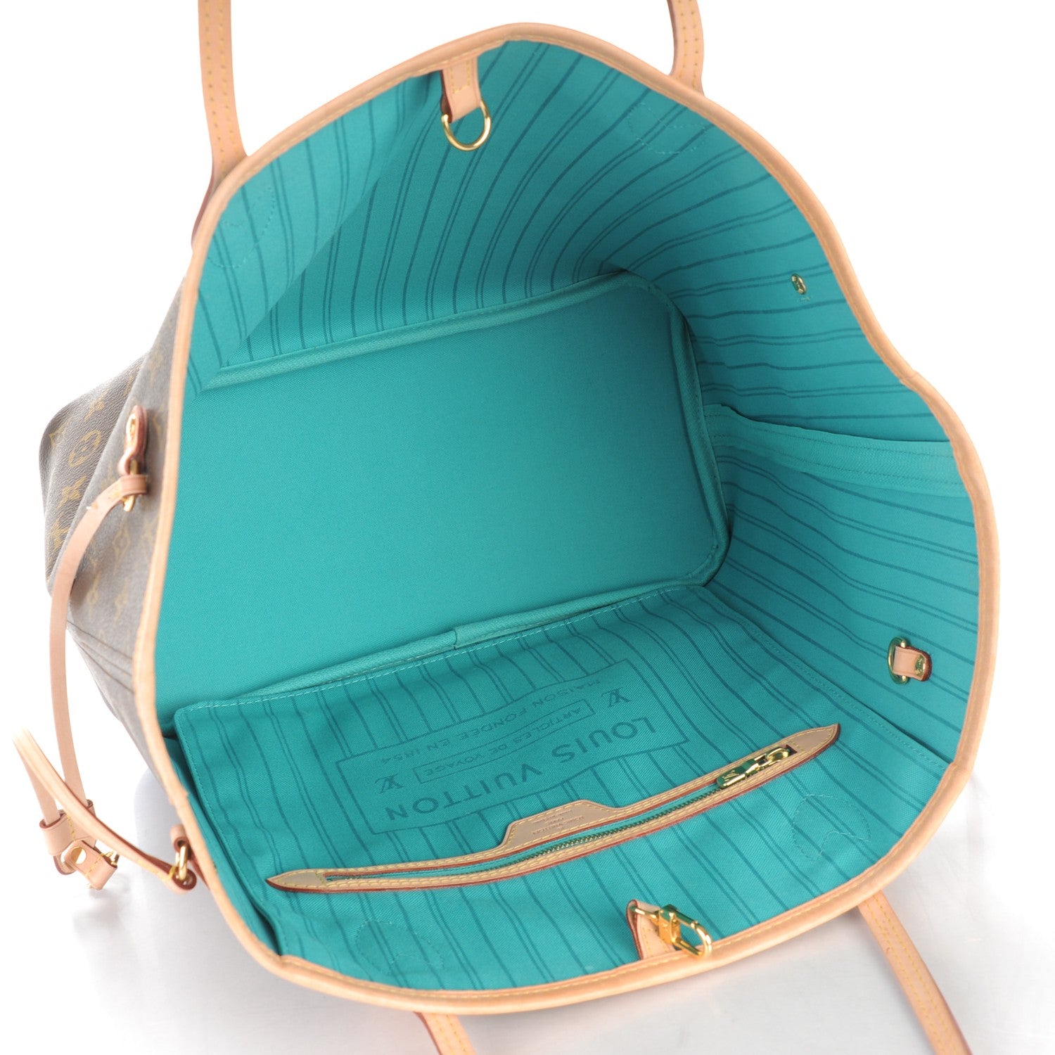 Louis Vuitton Monogram V Neverfull MM Turquoise 5 of 8