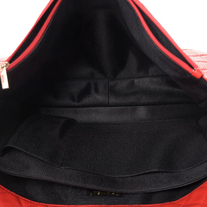 Chanel Calfskin Quilted XXL Travel Flap Bag Red 5 of 9