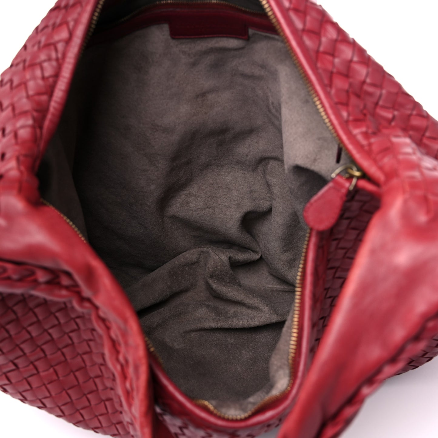 Nappa Intrecciato Pleated Large Veneta Hobo Eclipse