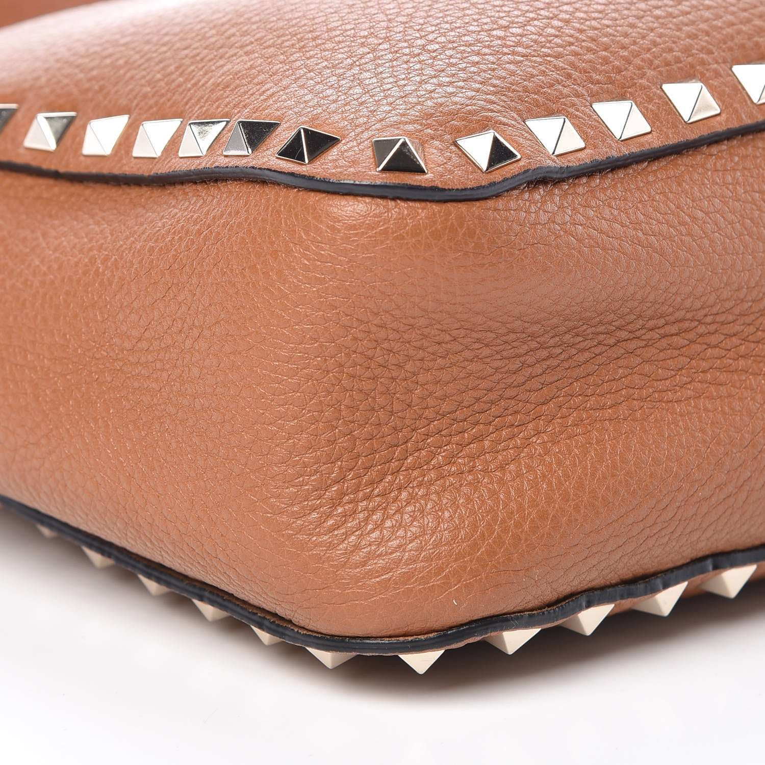 Valentino Garavani Pebbled Calfskin Small Rockstud Flip-Lock Messenger Bag Light Cuir 9 of 10