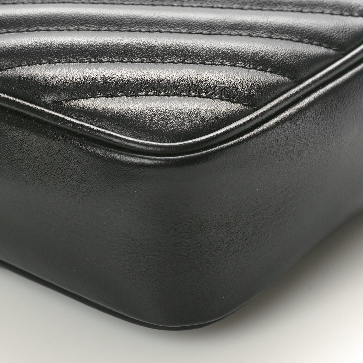 Calfskin Matelasse Monogram Lou Camera Bag Black