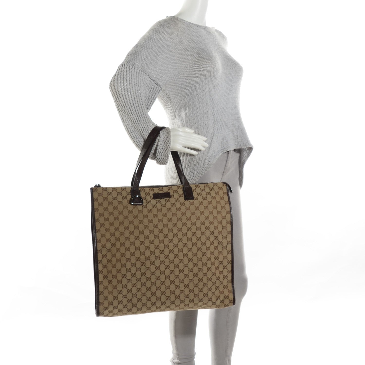 Gucci Monogram Large Tote Ebony 2 of 7
