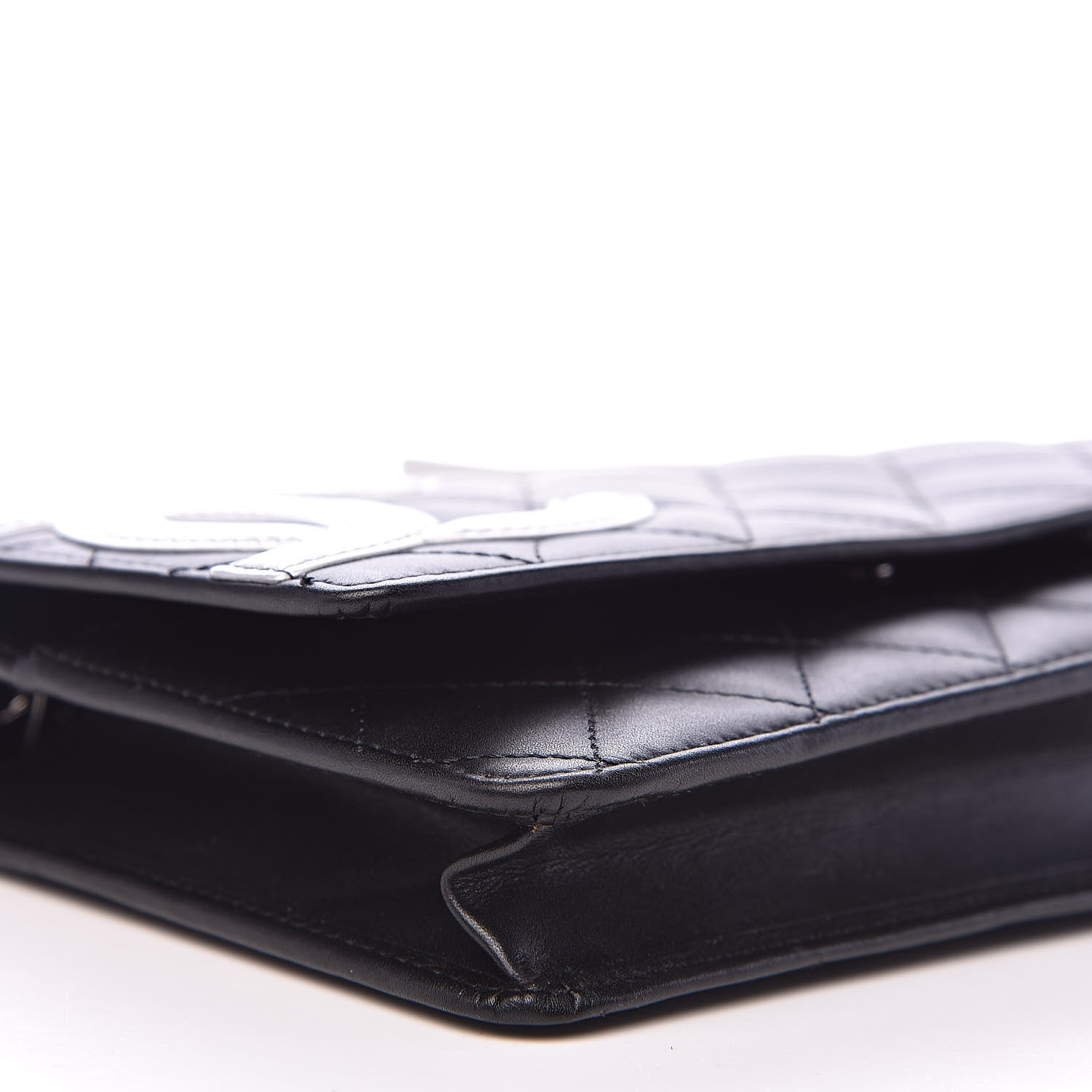 Chanel Calfskin Quilted Cambon Wallet On Chain WOC Black 9 of 13
