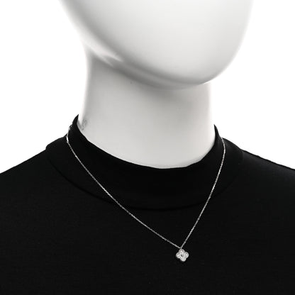 Van Cleef & Arpels 18K White Gold Diamond Sweet Alhambra Pendant Necklace 2 of 5