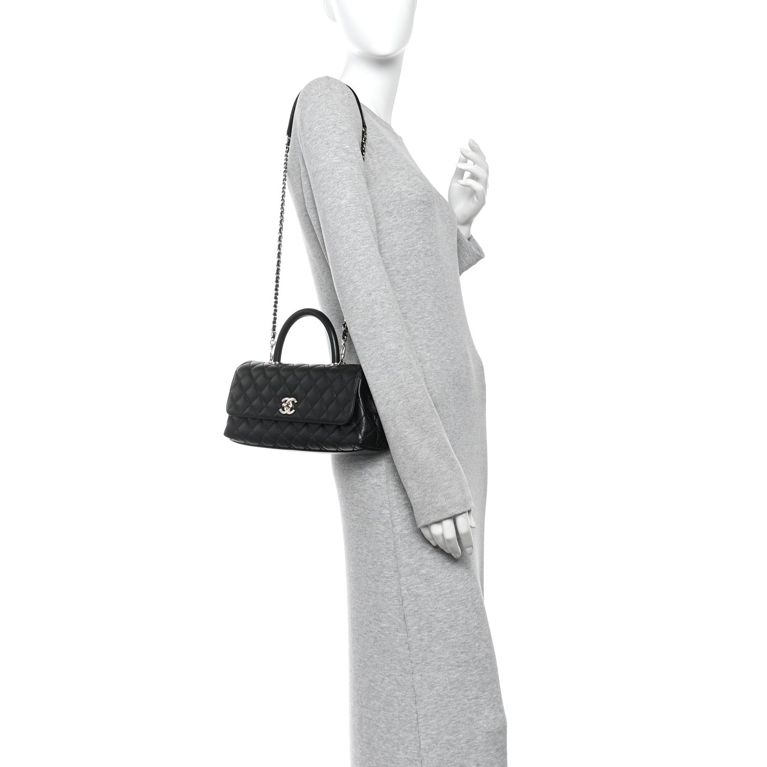 Chanel Caviar Quilted Maxi East West Coco Handle Flap Black 2 of 11