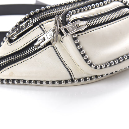 Alexander Wang Lambskin Attica Studded Belt Bag White Black 5 of 8