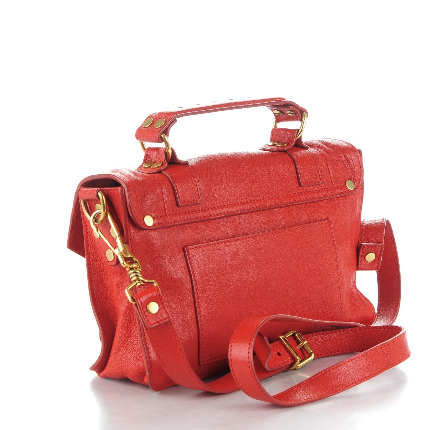Proenza Schouler Lambskin Tiny PS1 Satchel Mandarin Red 3 of 8