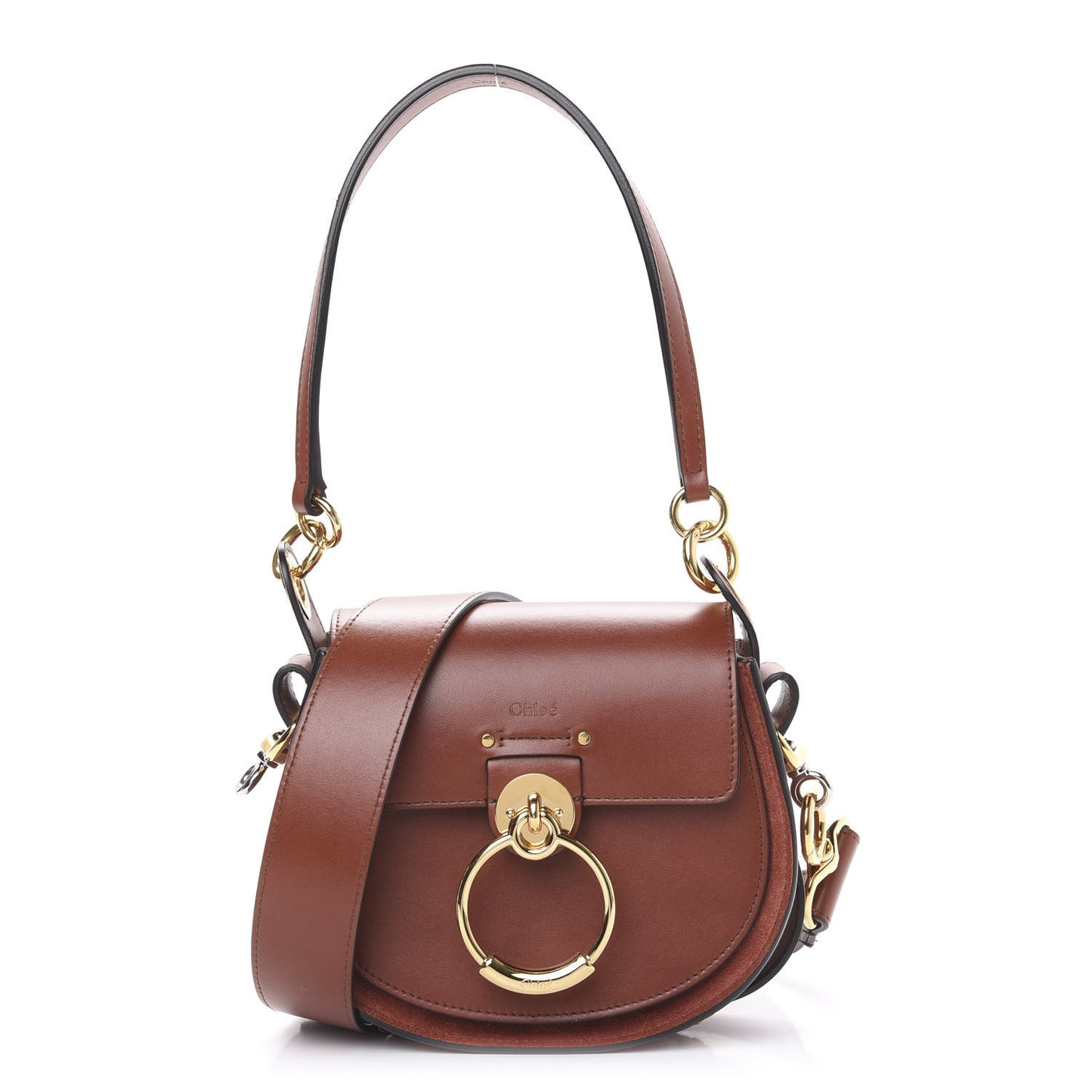 Calfskin Small Tess Bag Sepia Brown